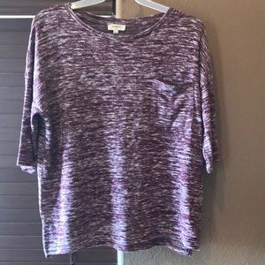 Umgee maroon ladies small pull over chest pocket loose fit